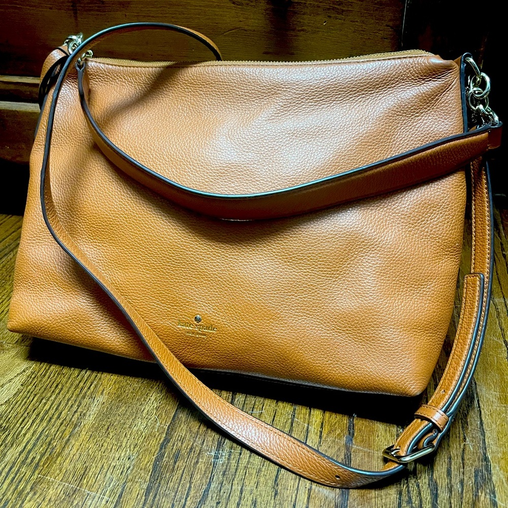 Kate Spade New York Larchmont Avenue Alena Shoulder Bag Warm Cognac Brown